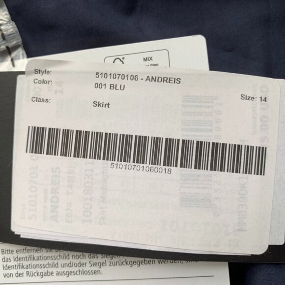 MaxMara Weekend Navy cotton skirt, size 14 - Picture 6 of 6